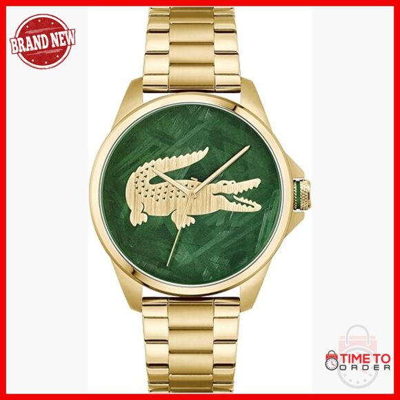 Men's Quartz Watch with 43mm Case Gold Plated Steel Water Resistant